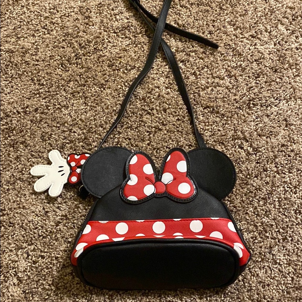 Disney Minnie Mouse Black and Red Bag with Iconic Ears
